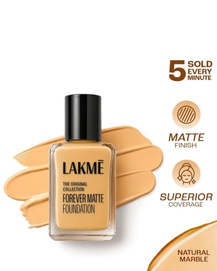 Forever Matte Foundation for superior coverage ,long-lasting that provides smooth & building coverage with a matte finish,vitamin E,Light weight& water resist,Marble|8.89ml
