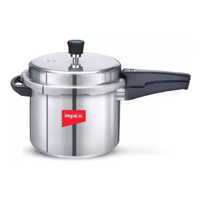 Impex Pressure Cooker 5 Litre Induction Base Aluminium with Outer Lid (Eco 5)
