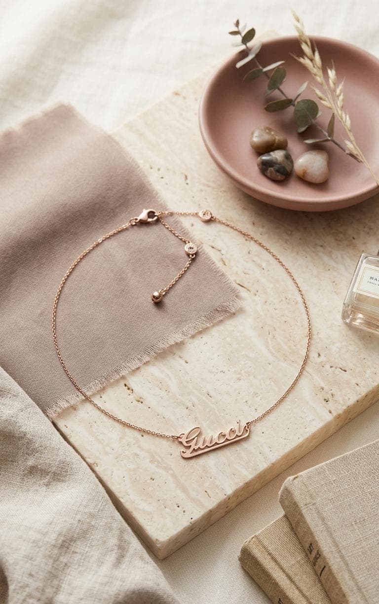 Gucci Script Logo Necklace