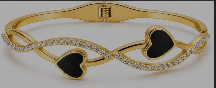 Anti Tarnish Infinity Heart Enamel Bracelet