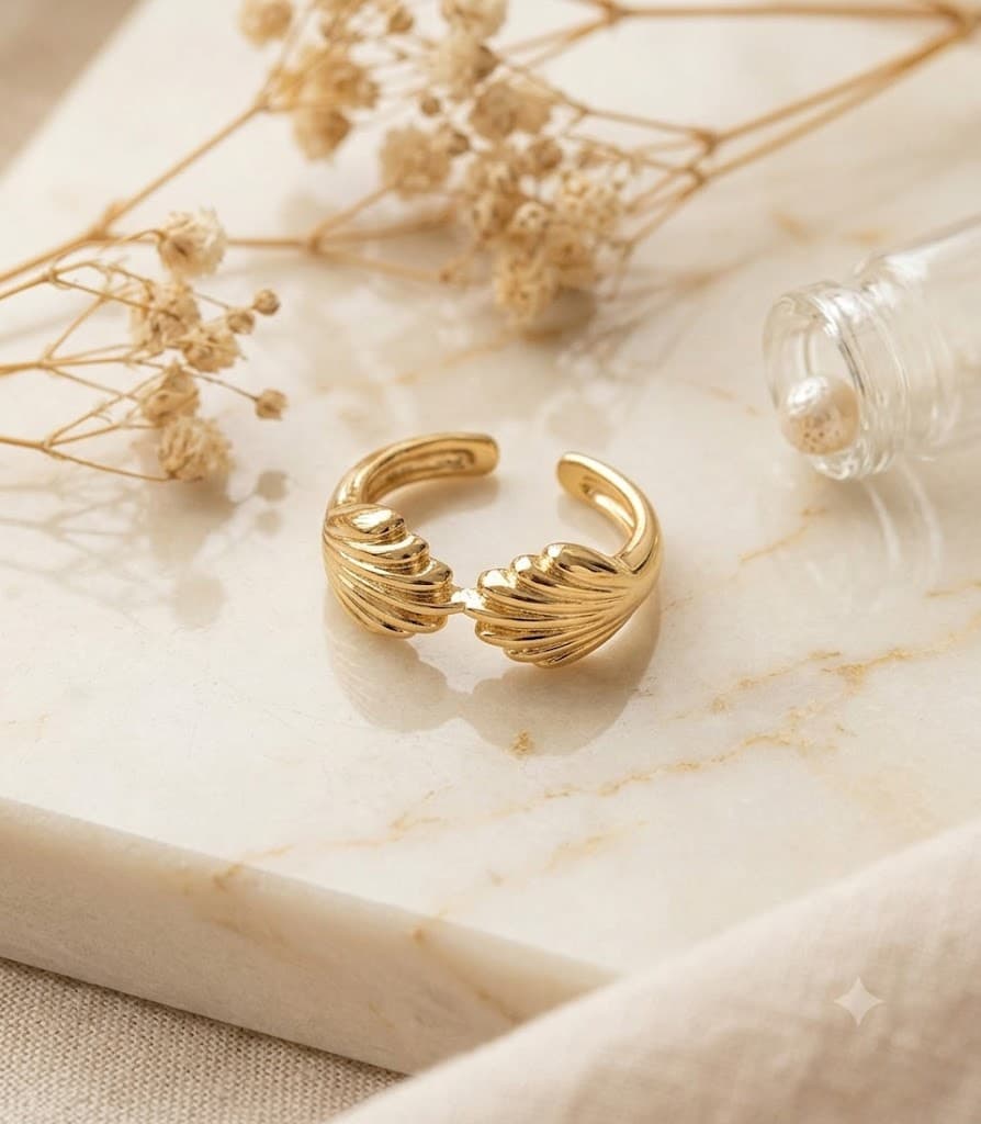 Poloished Tortoise Open Ring For Women