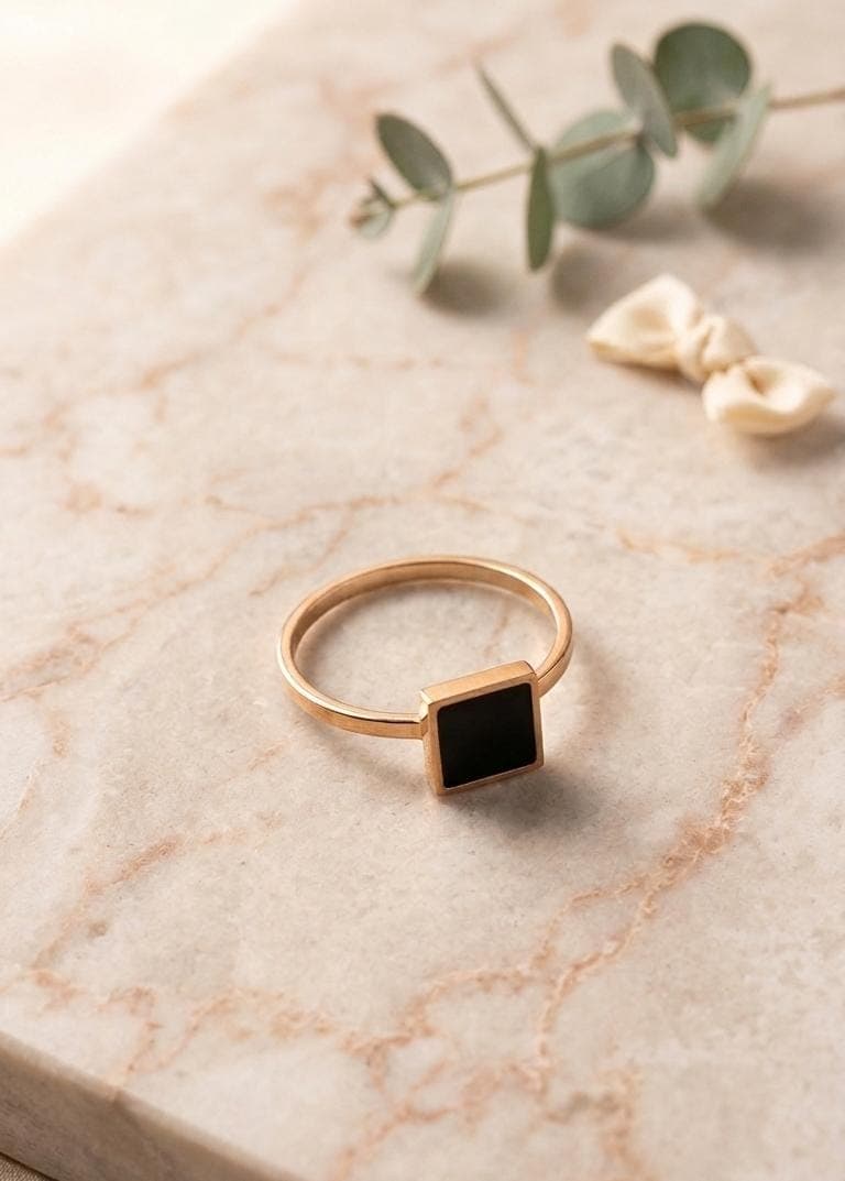 Elegant Black Stone Ring