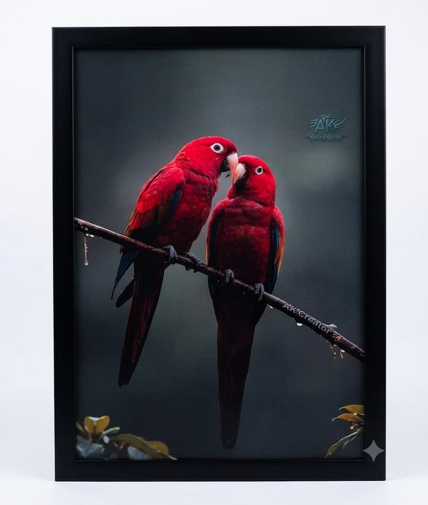 Colorfull Macaw Parrot Love Birds Wall Art