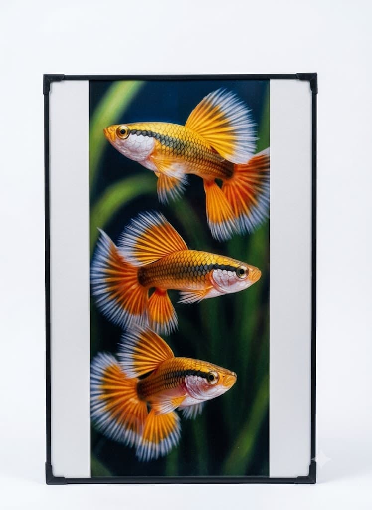 Gold Cobra Delta vs Red Cobra Guppies Art